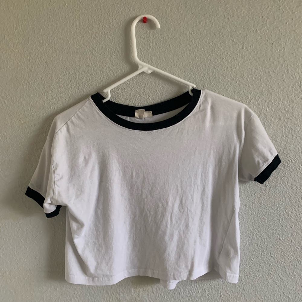 White Crop Tee